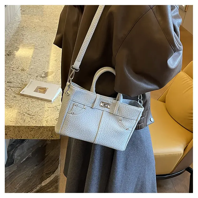 Women's Crossbody Bag Beige Textured 2024 New — feature 27