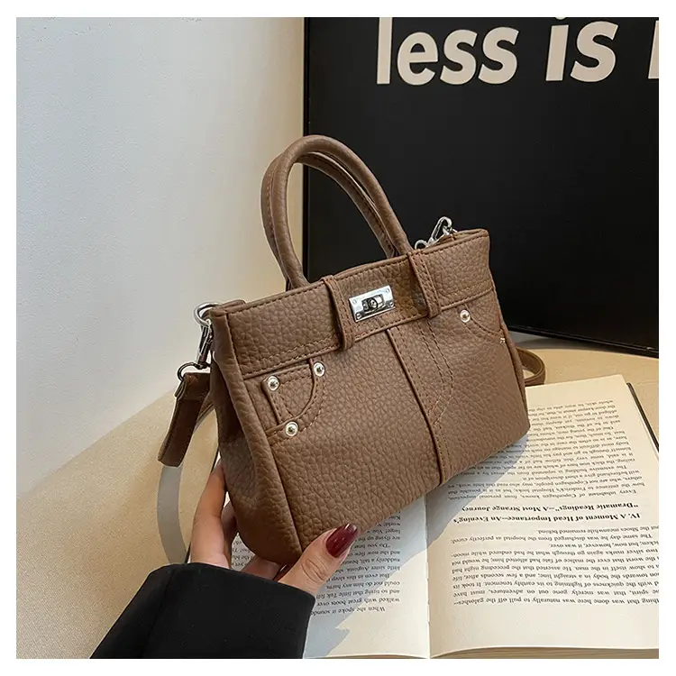 Women's Crossbody Bag Beige Textured 2024 New — feature 28