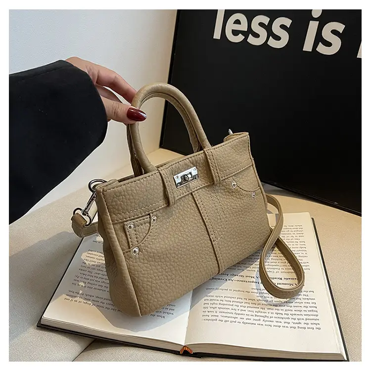 Women's Crossbody Bag Beige Textured 2024 New — feature 34