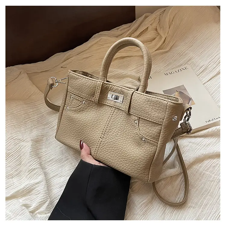 Women's Crossbody Bag Beige Textured 2024 New — feature 35