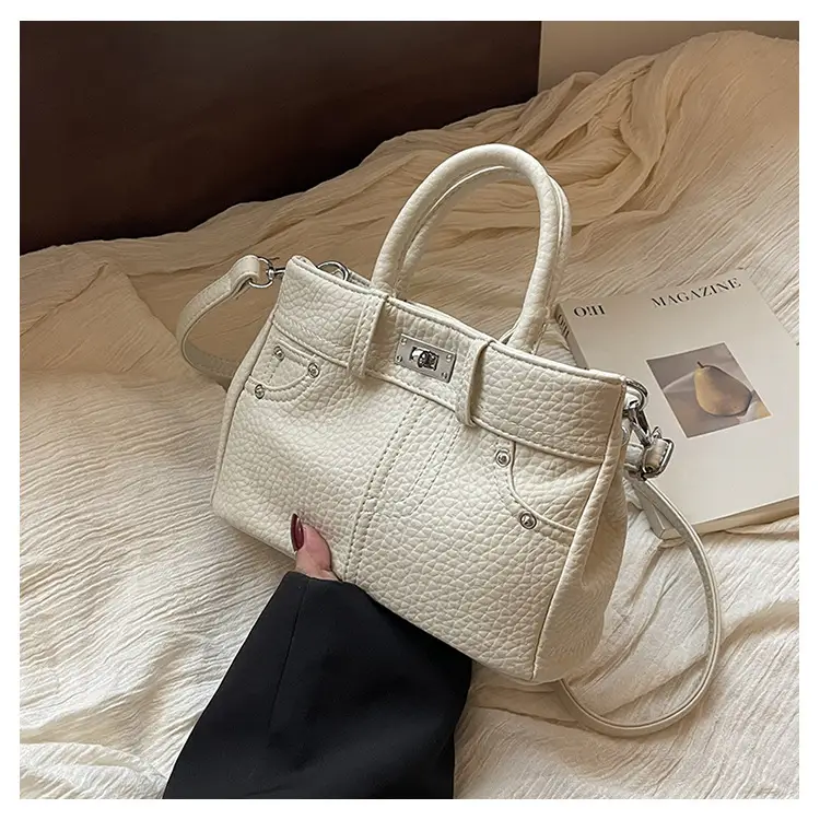 Women's Crossbody Bag Beige Textured 2024 New — feature 38