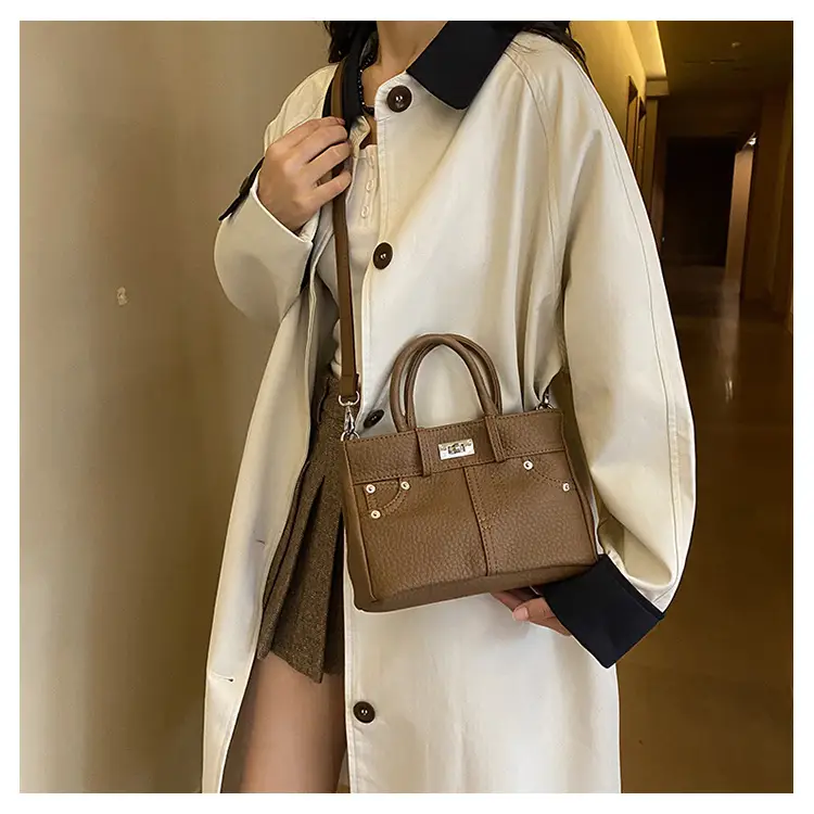 Women's Crossbody Bag Beige Textured 2024 New — feature 8
