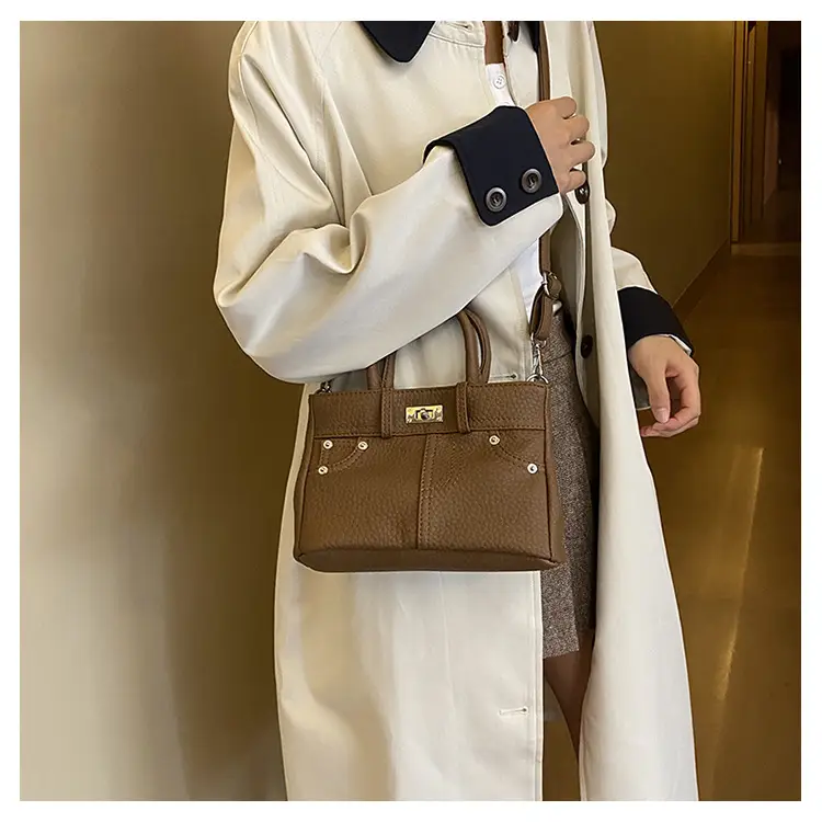 Women's Crossbody Bag Beige Textured 2024 New — feature 9