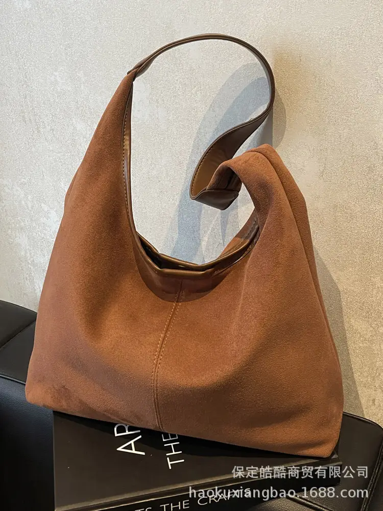 Women's Suede Shoulder Bag Large Capacity 2024 - Image 8