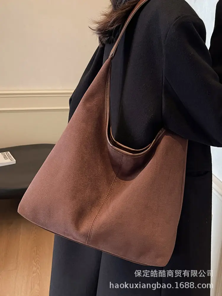 Women's Suede Shoulder Bag Large Capacity 2024 - Image 9