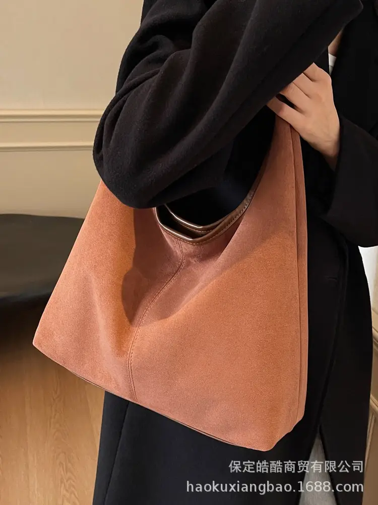 Women's Suede Shoulder Bag Large Capacity 2024 - Image 10