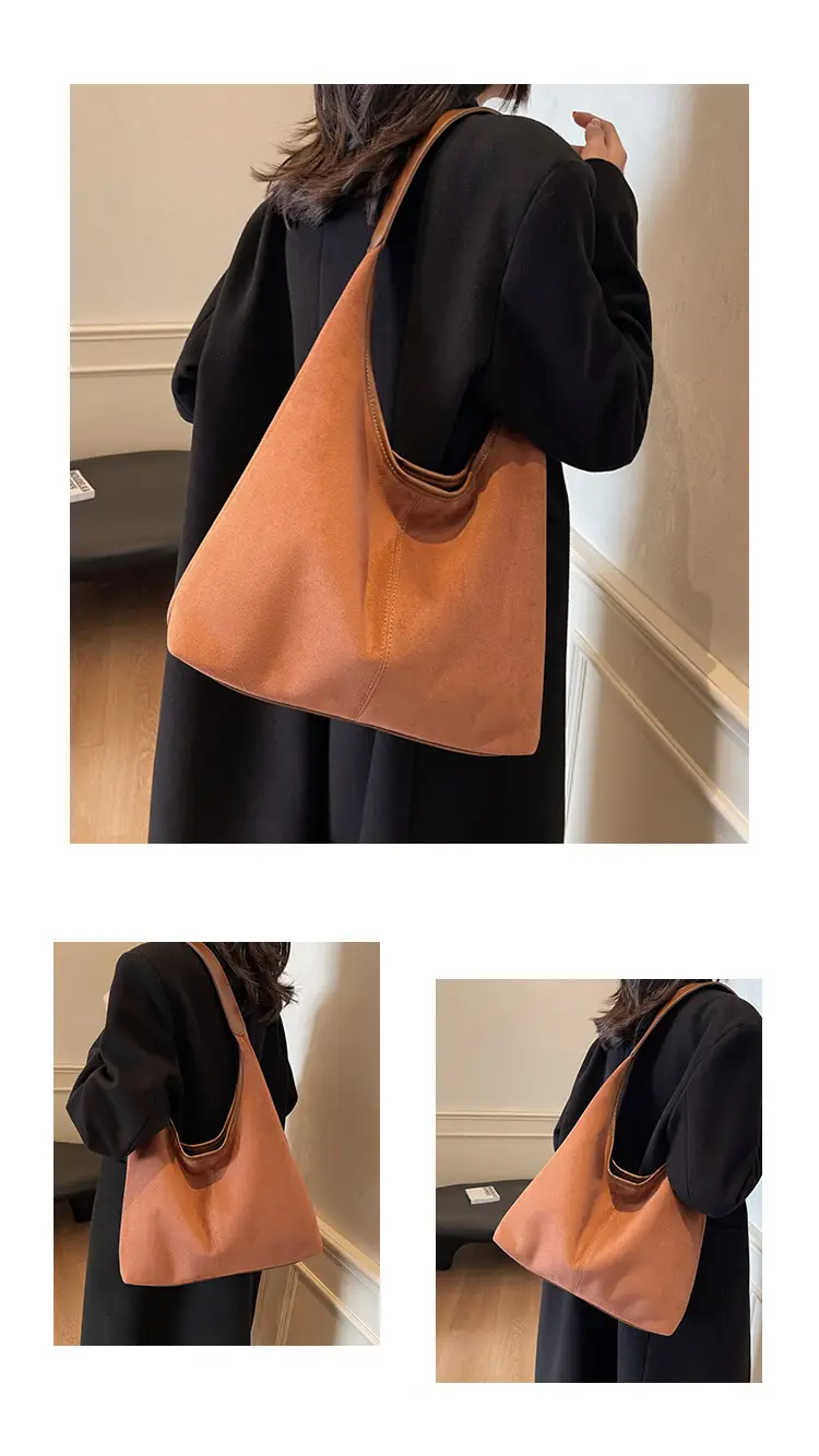 Women's Suede Shoulder Bag Large Capacity 2024 — feature 11