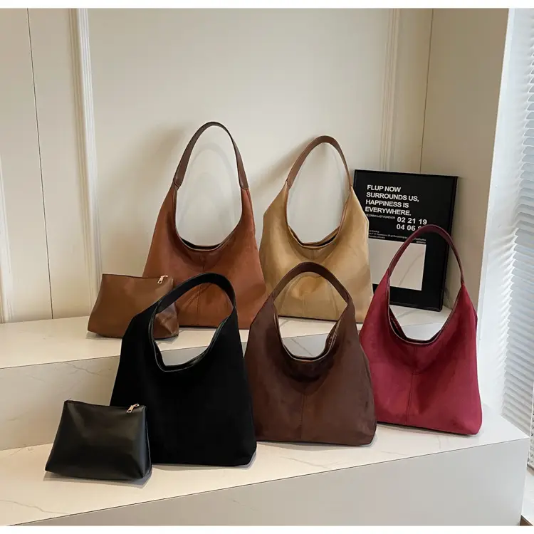 Women's Suede Shoulder Bag Large Capacity 2024 — feature 12