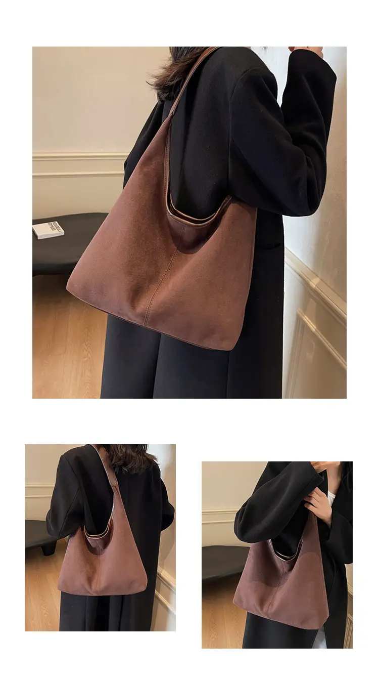 Women's Suede Shoulder Bag Large Capacity 2024 — feature 7