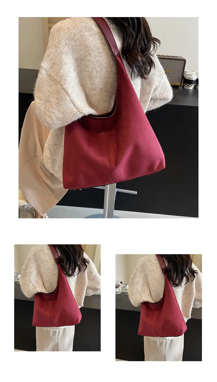 Women's Suede Shoulder Bag Large Capacity 2024 — feature 9