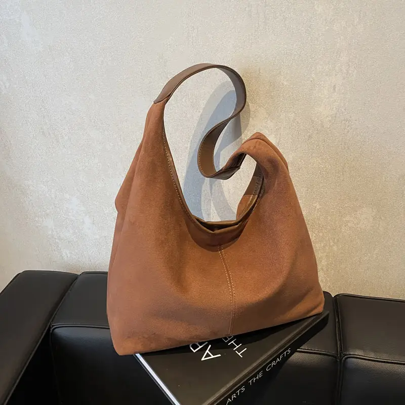 Women's Suede Shoulder Bag Large Capacity 2024 - Image 2
