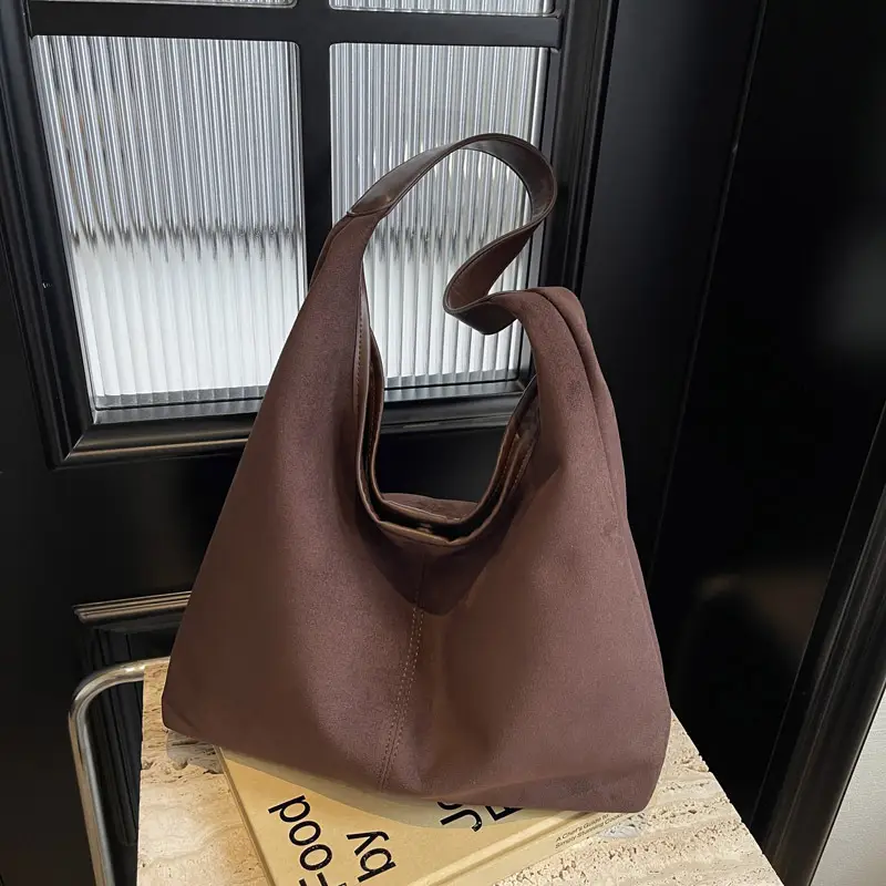 Women's Suede Shoulder Bag Large Capacity 2024 - Image 3