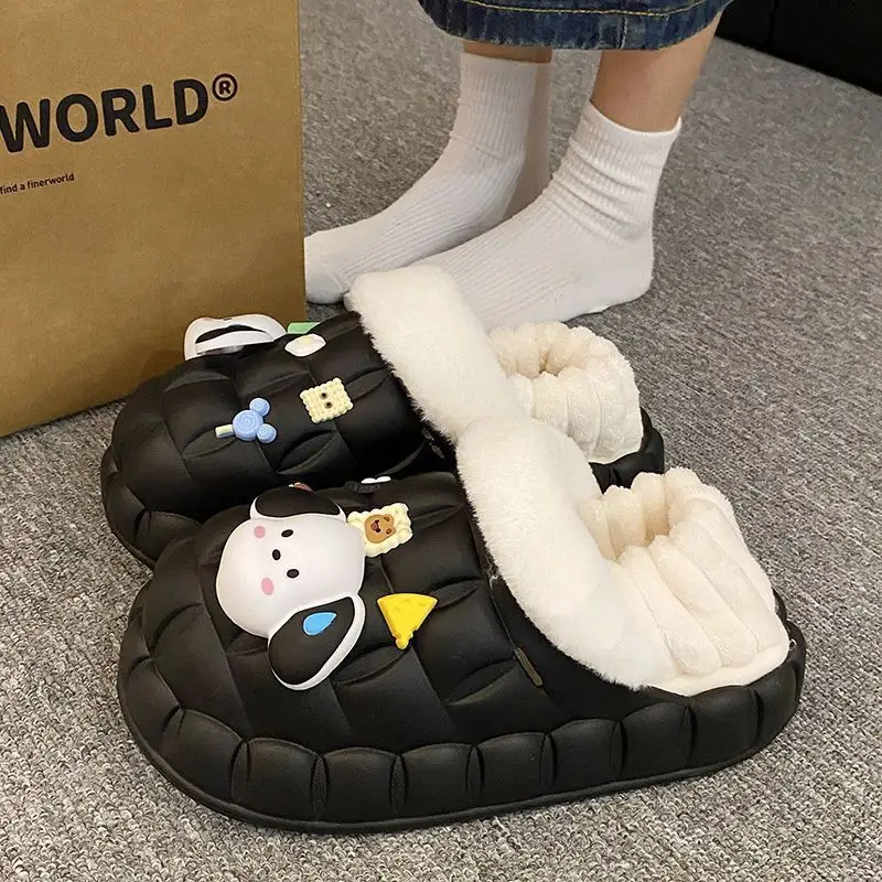 Winter Eva Cartoon Puppy Cotton Slippers Women - Image 5