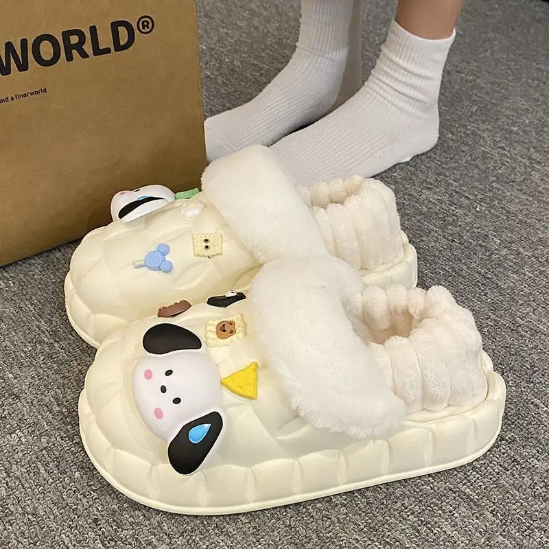 Winter Eva Cartoon Puppy Cotton Slippers Women - Image 6