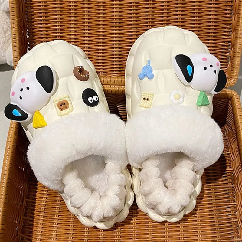 Winter Eva Cartoon Puppy Cotton Slippers Women - Image 8