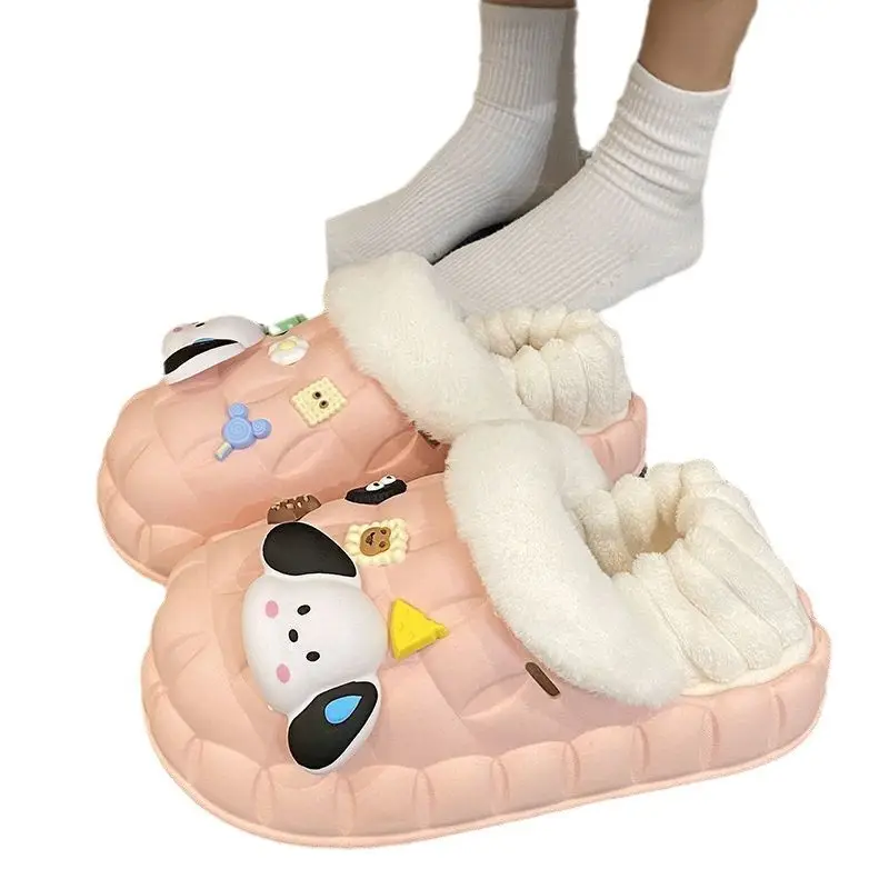 Winter Eva Cartoon Puppy Cotton Slippers Women - Image 9