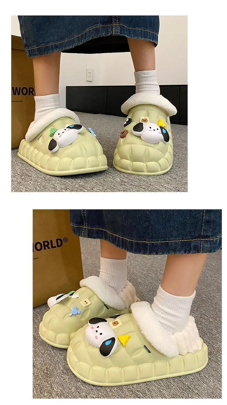 Winter Eva Cartoon Puppy Cotton Slippers Women — feature 19