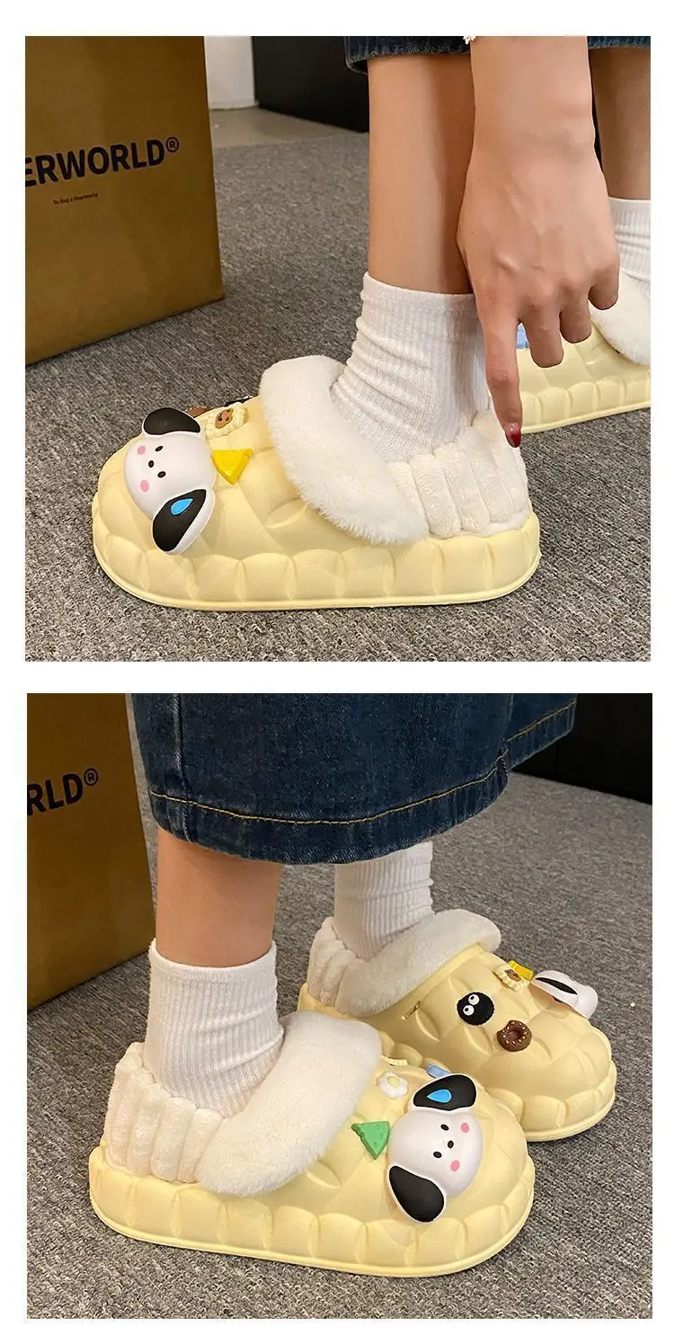 Winter Eva Cartoon Puppy Cotton Slippers Women — feature 20