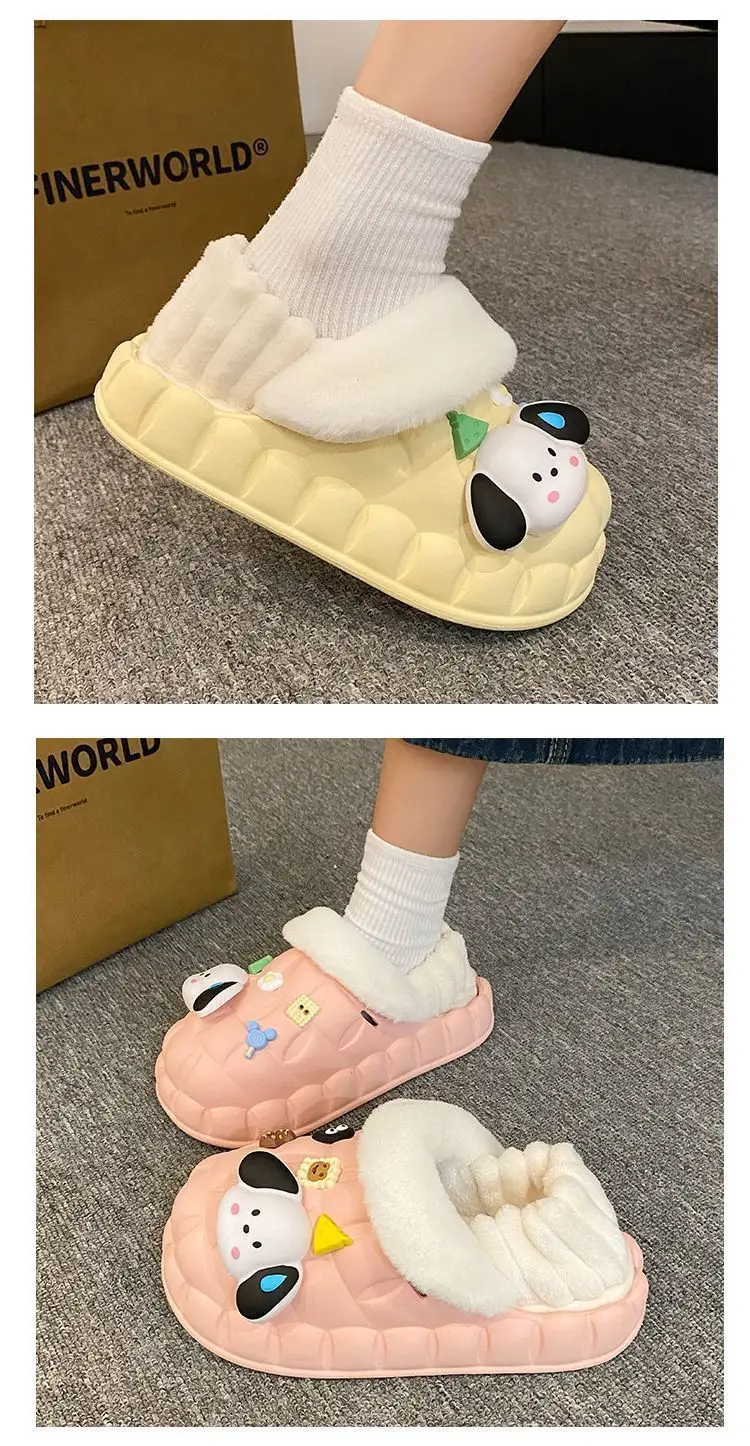 Winter Eva Cartoon Puppy Cotton Slippers Women — feature 21