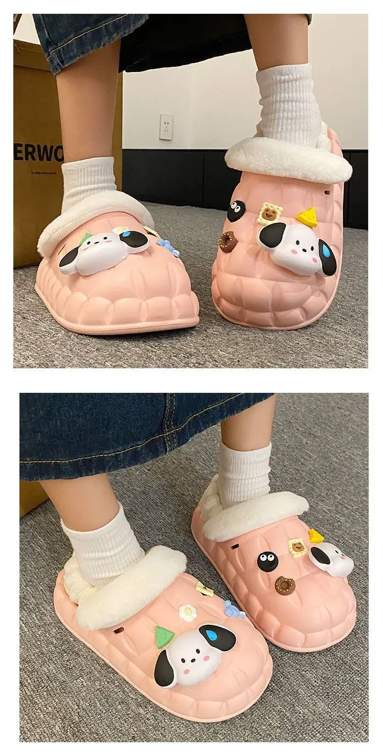 Winter Eva Cartoon Puppy Cotton Slippers Women — feature 22