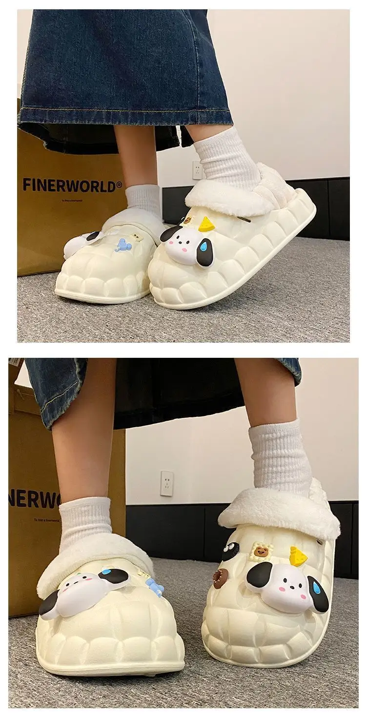 Winter Eva Cartoon Puppy Cotton Slippers Women — feature 23