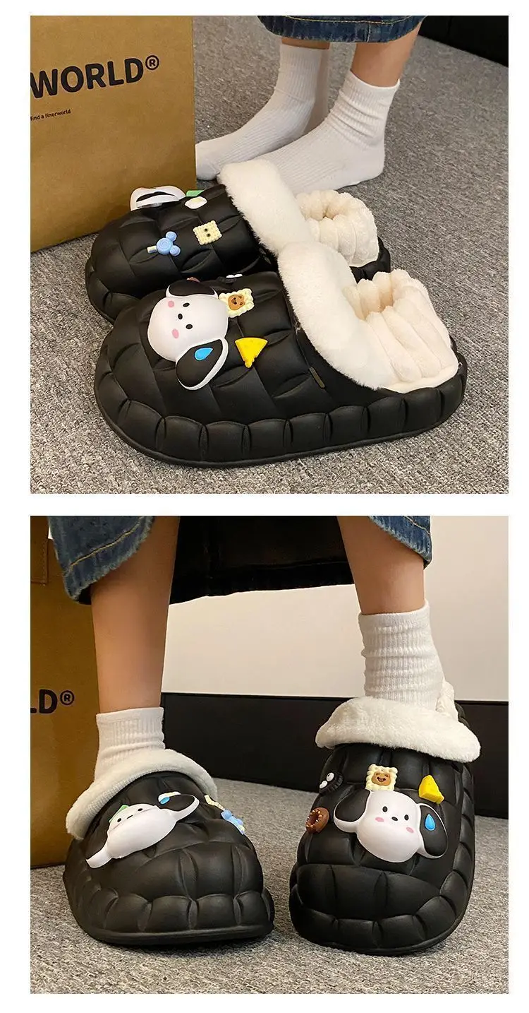 Winter Eva Cartoon Puppy Cotton Slippers Women — feature 24