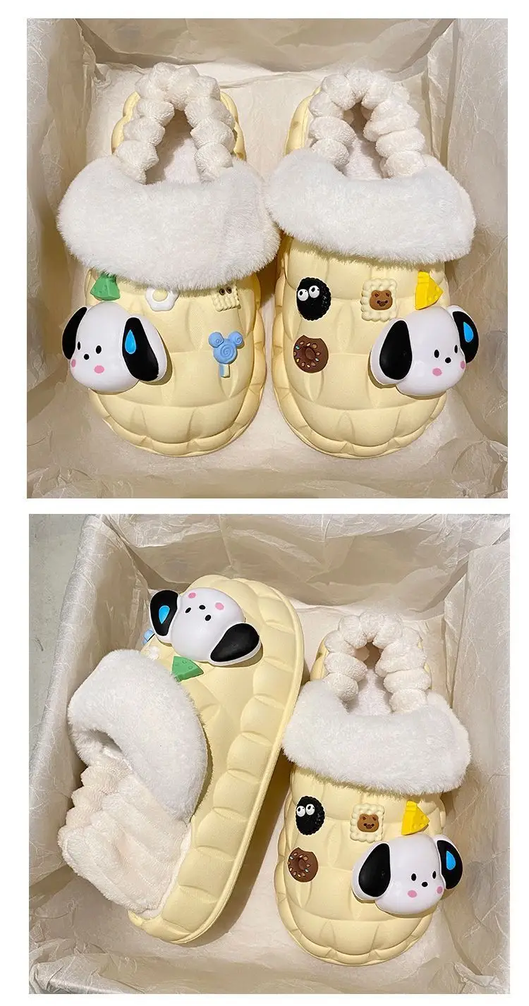 Winter Eva Cartoon Puppy Cotton Slippers Women — feature 26
