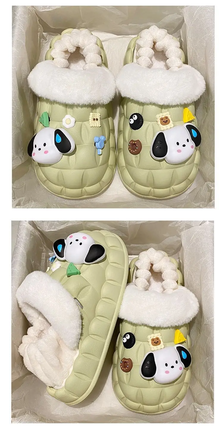 Winter Eva Cartoon Puppy Cotton Slippers Women — feature 27