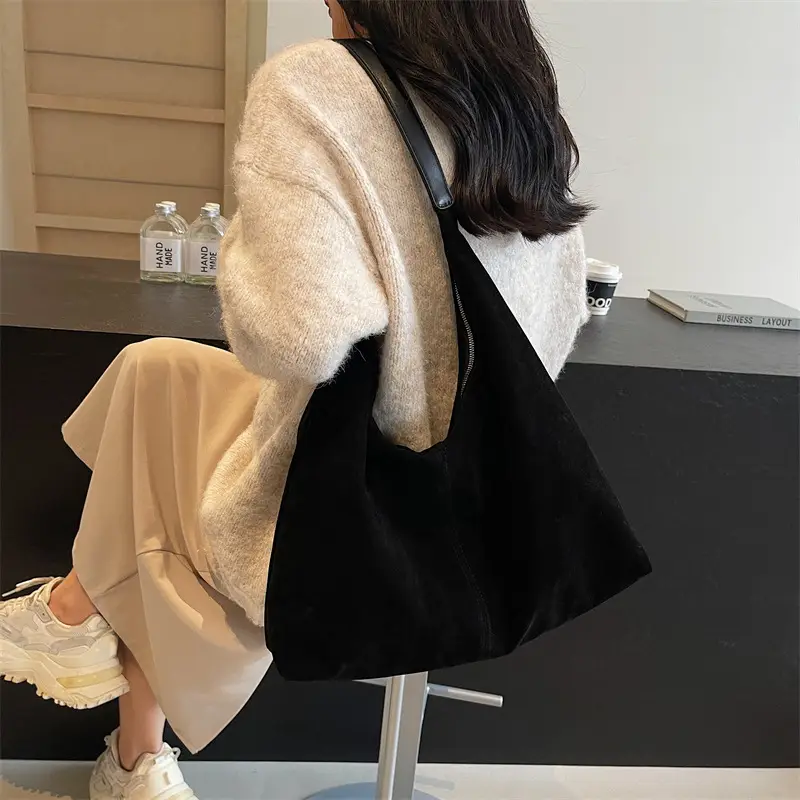 Vintage Frosted Large Shoulder Bag Women's New Autumn Winter - Image 5