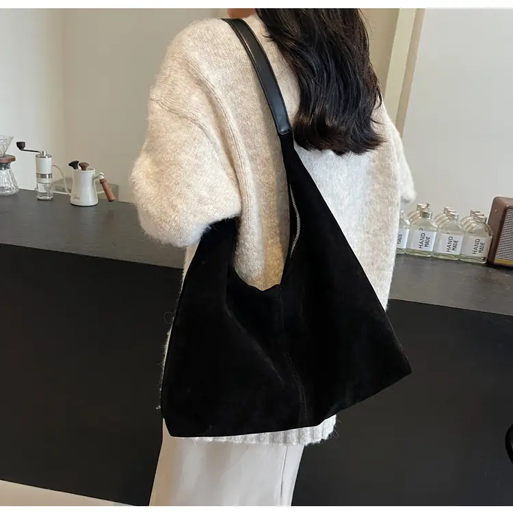 Vintage Frosted Large Shoulder Bag Women's New Autumn Winter — feature 11
