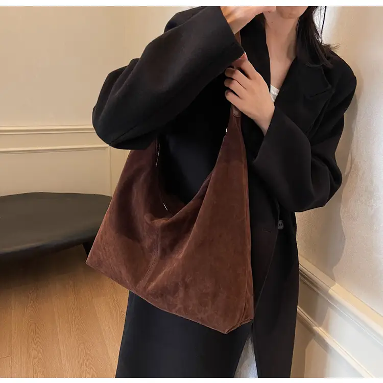 Vintage Frosted Large Shoulder Bag Women's New Autumn Winter — feature 14