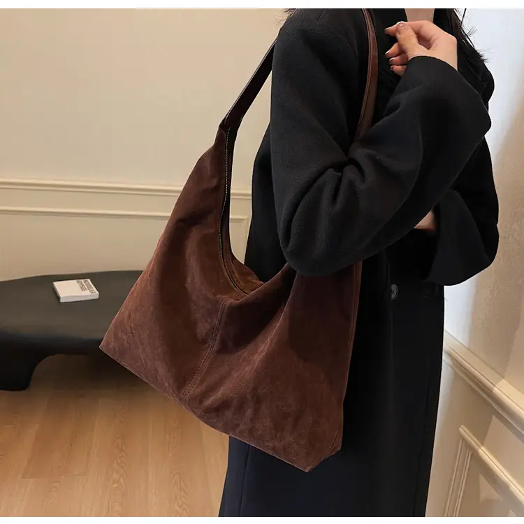 Vintage Frosted Large Shoulder Bag Women's New Autumn Winter — feature 15