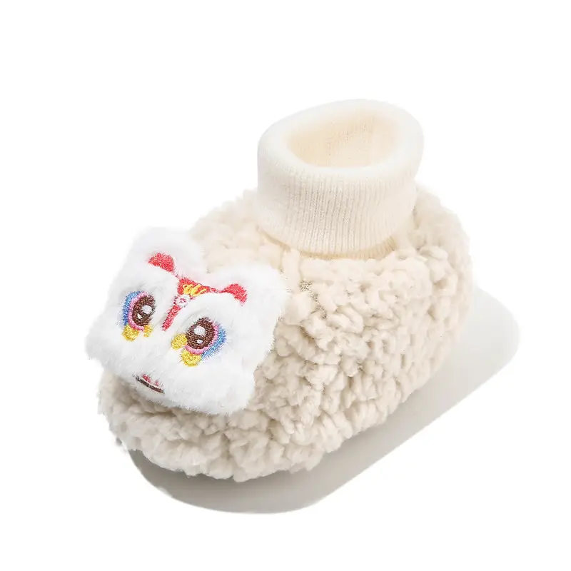 Winter Newborn Baby Shoes and Socks 6-12 Months Old Male Baby Shoes Pre-Walking Shoes Soft-Soled Cotton Shoes Infant Shoes with Fleece Lining - Image 8
