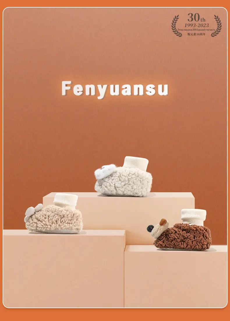 Winter Newborn Baby Shoes and Socks 6-12 Months Old Male Baby Shoes Pre-Walking Shoes Soft-Soled Cotton Shoes Infant Shoes with Fleece Lining — feature 7