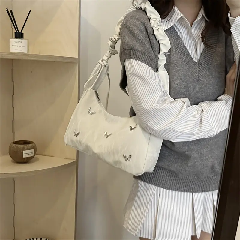 Light Gray Butterfly Crossbody Bag for Women - Image 6