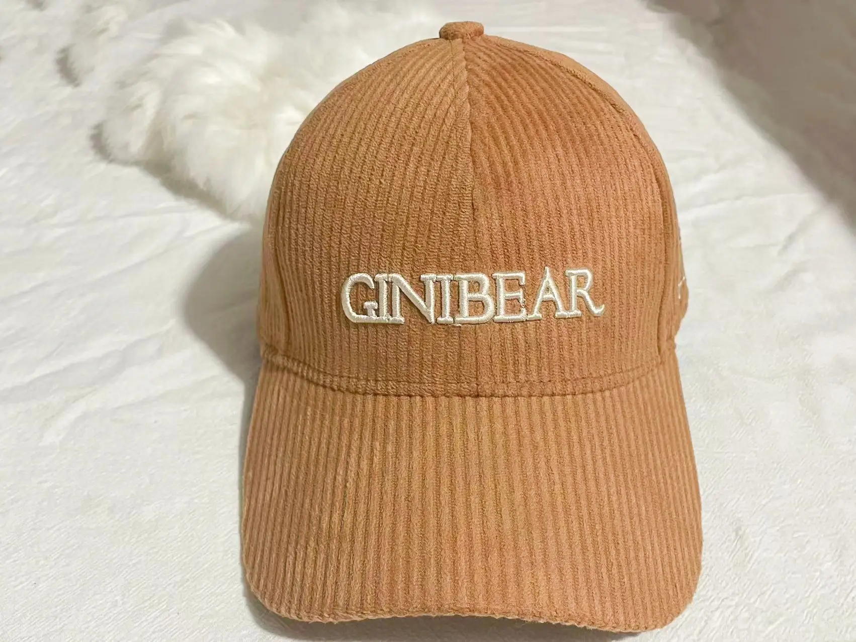 Women Winter Bear Cap Brown Embroidered Casual — feature 3