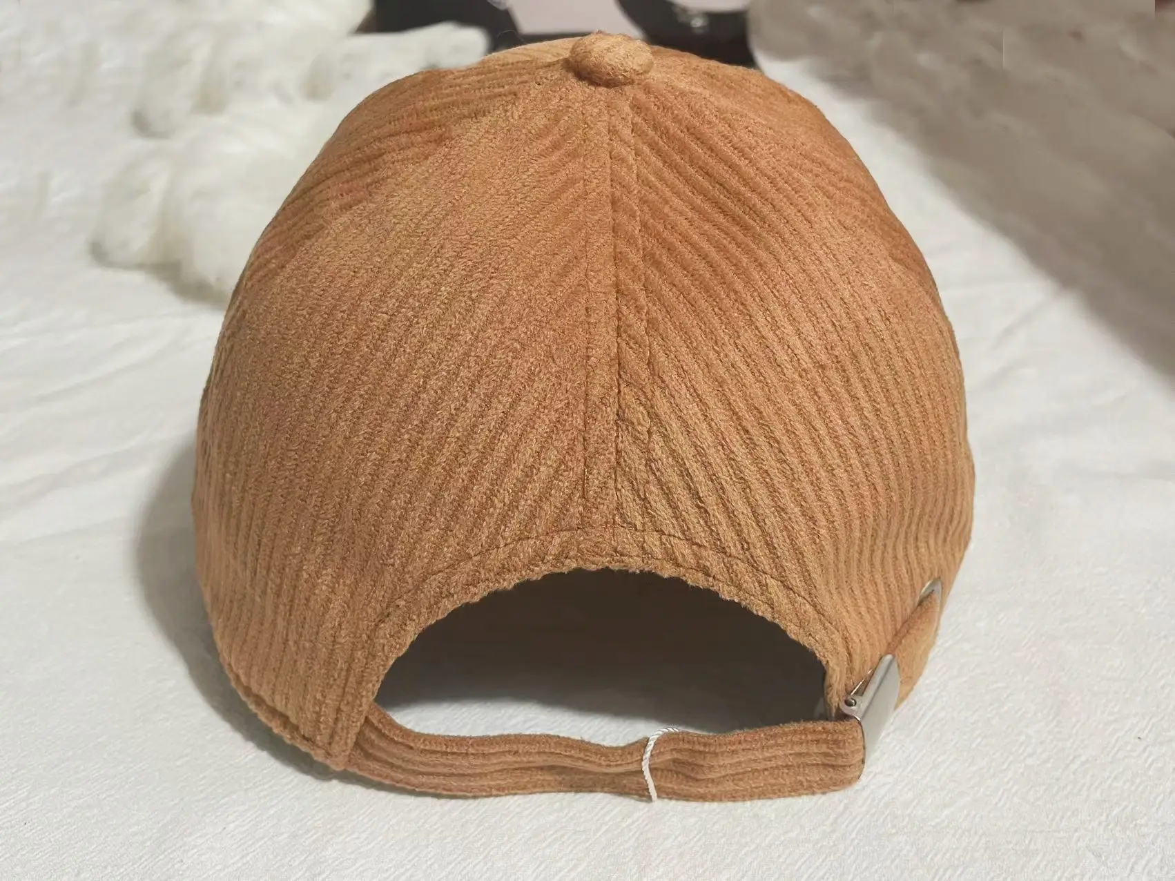 Women Winter Bear Cap Brown Embroidered Casual — feature 6