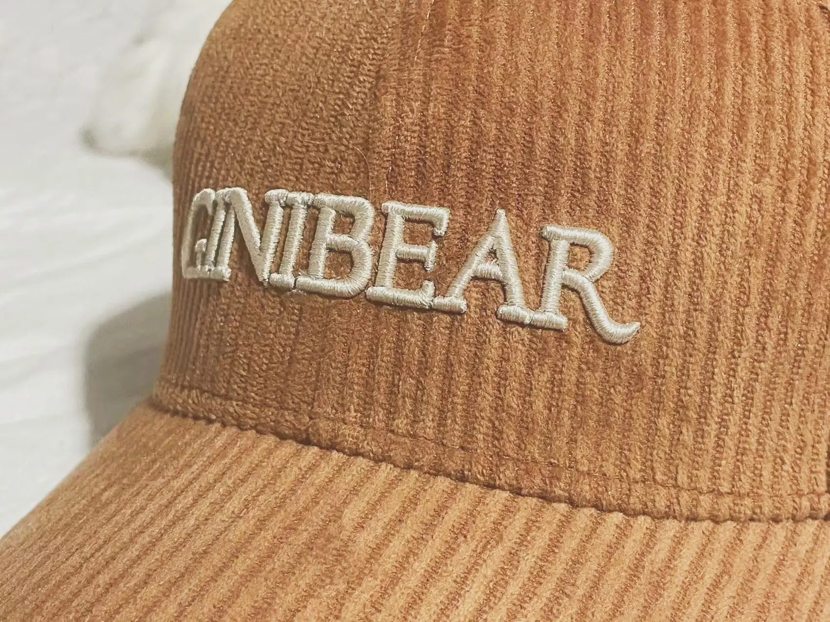 Women Winter Bear Cap Brown Embroidered Casual — feature 7