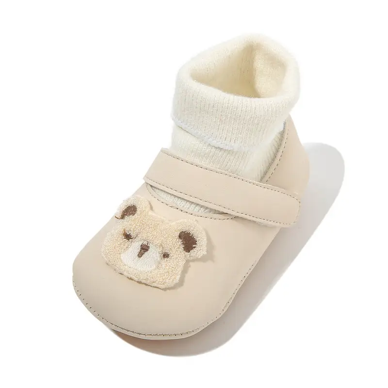 Winter Baby Boy Cotton Shoes with Fleece Lining, Toddler Shoes for 6-12 Months Old Newborns, Baby Shoes and Socks, Soft-Soled Infant Shoes for Girls - Image 7