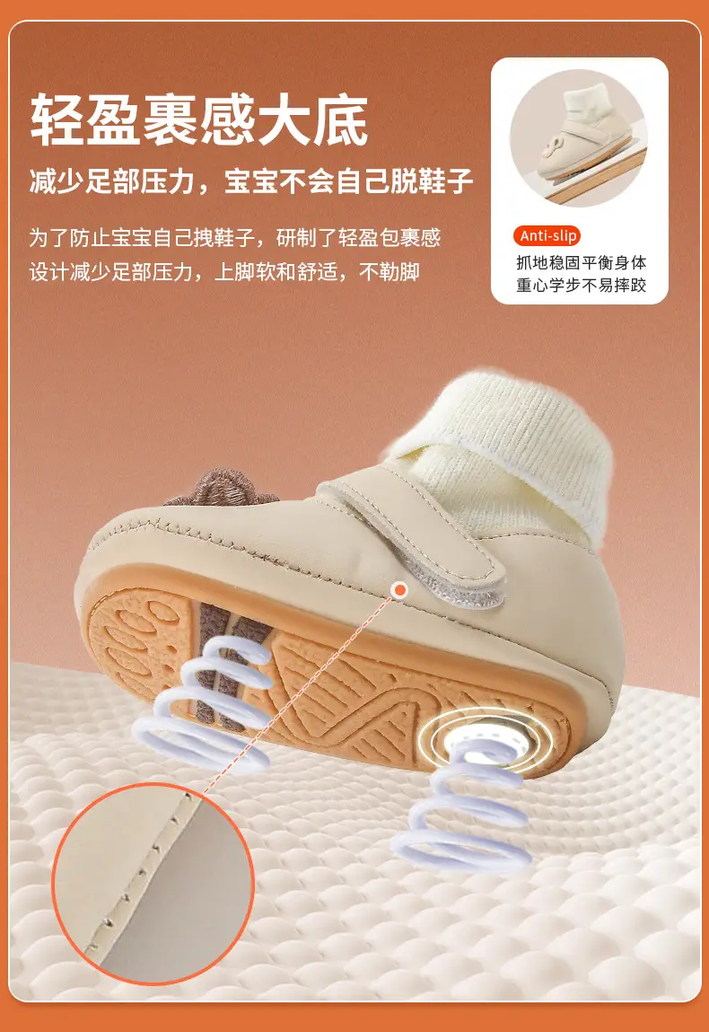Winter Baby Boy Cotton Shoes with Fleece Lining, Toddler Shoes for 6-12 Months Old Newborns, Baby Shoes and Socks, Soft-Soled Infant Shoes for Girls — feature 18