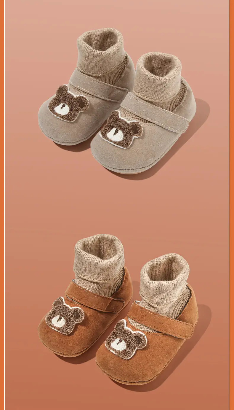 Winter Baby Boy Cotton Shoes with Fleece Lining, Toddler Shoes for 6-12 Months Old Newborns, Baby Shoes and Socks, Soft-Soled Infant Shoes for Girls — feature 24