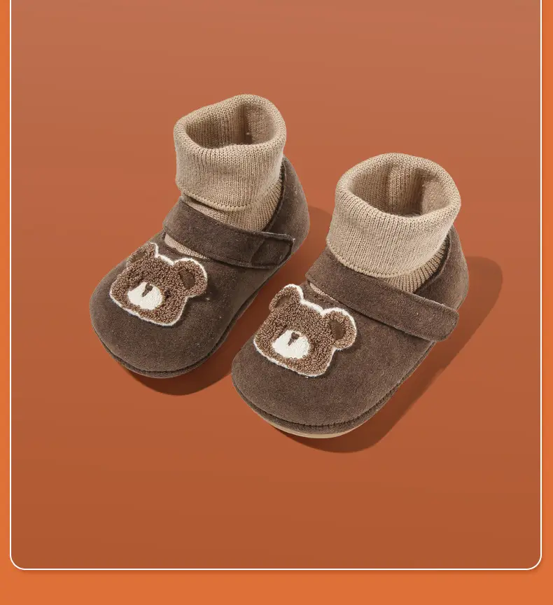 Winter Baby Boy Cotton Shoes with Fleece Lining, Toddler Shoes for 6-12 Months Old Newborns, Baby Shoes and Socks, Soft-Soled Infant Shoes for Girls — feature 25