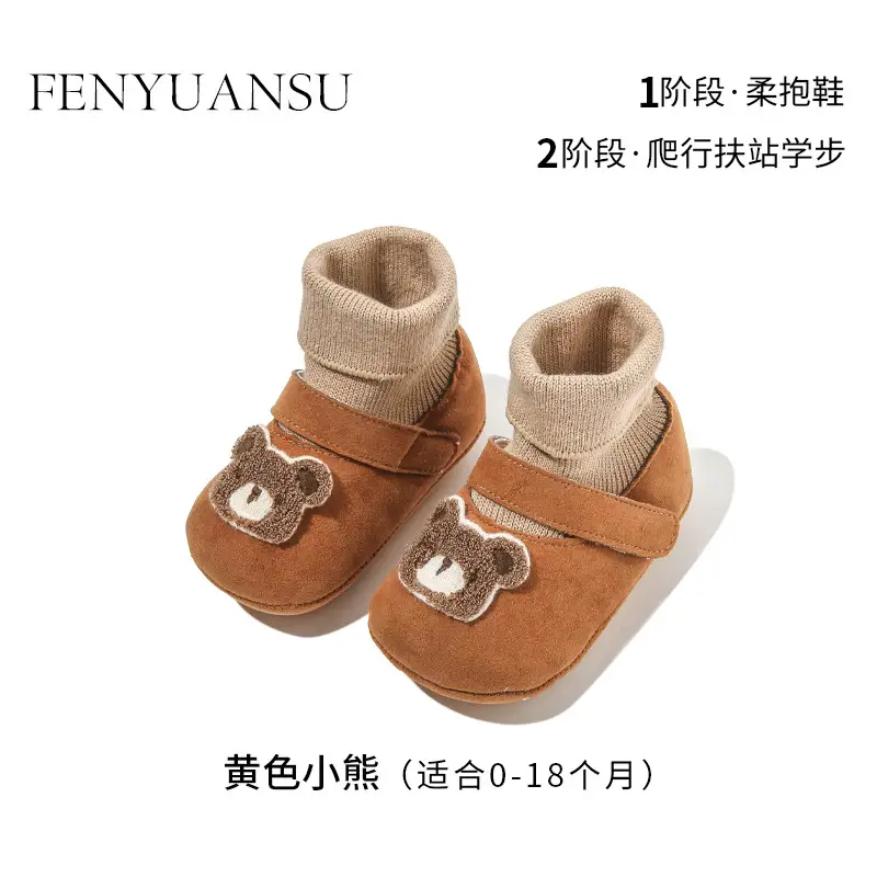 Winter Baby Boy Cotton Shoes with Fleece Lining, Toddler Shoes for 6-12 Months Old Newborns, Baby Shoes and Socks, Soft-Soled Infant Shoes for Girls - Image 2