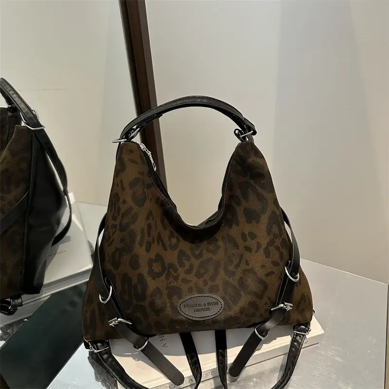 Korean Style Leopard Print Tote Bag Women 2024 - Image 2
