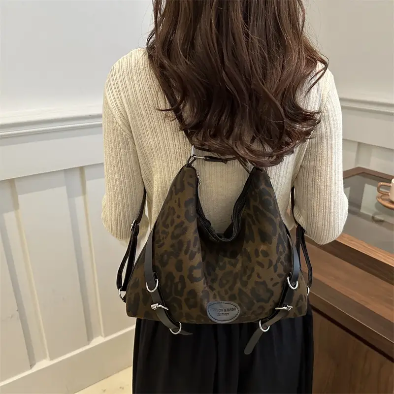 Korean Style Leopard Print Tote Bag Women 2024 - Image 4
