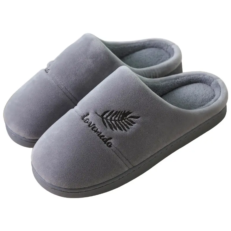 Cotton Slippers Autumn and Winter Women's New Men's Home Indoor and Outdoor Thick-Soled Thickened Warm Cotton Slippers Wholesale