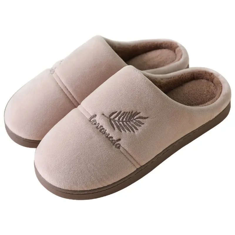 Cotton Slippers Autumn and Winter Women's New Men's Home Indoor and Outdoor Thick-Soled Thickened Warm Cotton Slippers Wholesale
