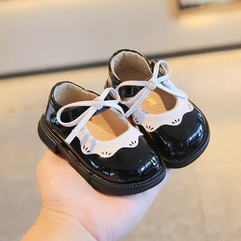 Female Baby Shoes One Year Old Spring and Autumn Children's Princess Shoes Baby Leather Shoes Breathable Non-slip Soft Bottom Toddler Shoes