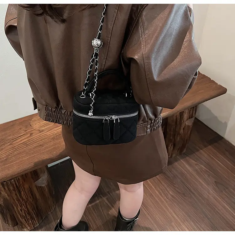 Brown Quilted Crossbody Bag with Chain for Women — feature 19