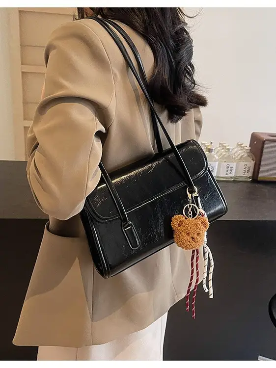 Women Cross-Border Retro Brown Shoulder Bag 2026 - Image 5